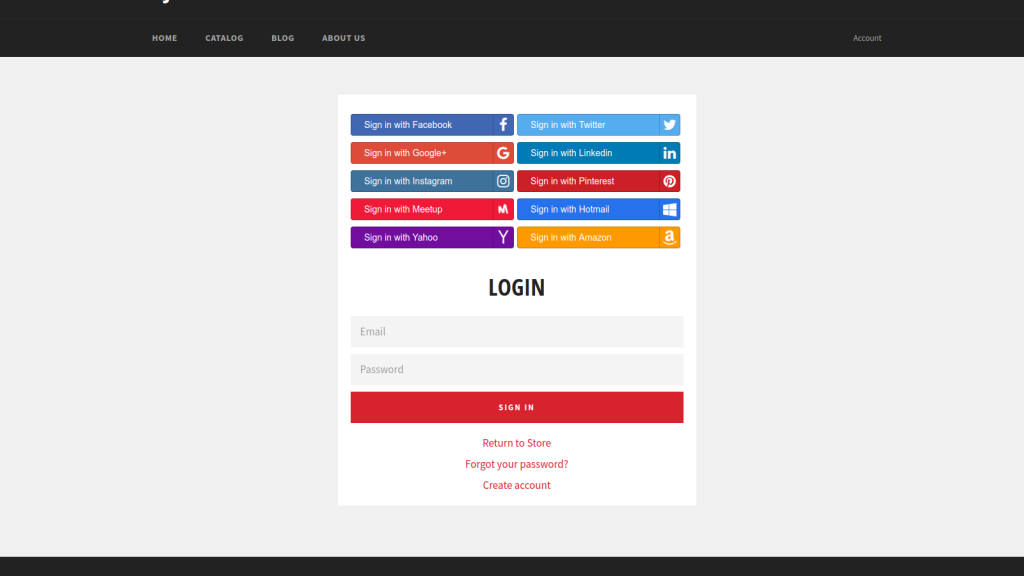One Click Social Login